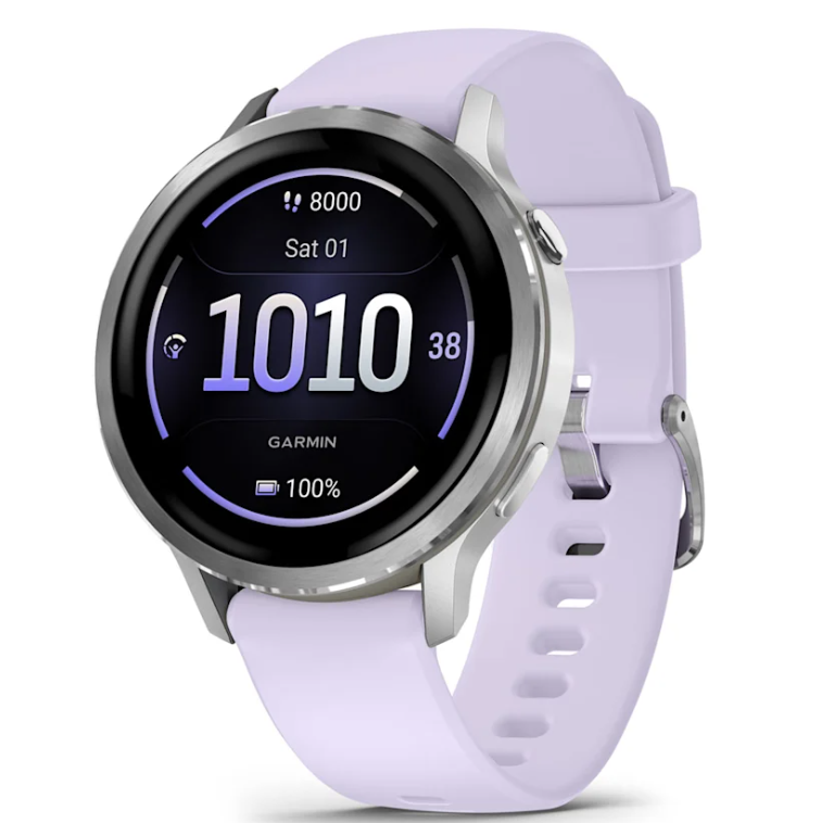 Garmin Venu 4 Smartwatch 41mm Silver Periwinkle PN 010-02983-02 Monitoramento de Performance Humana e Consciência Situacional
