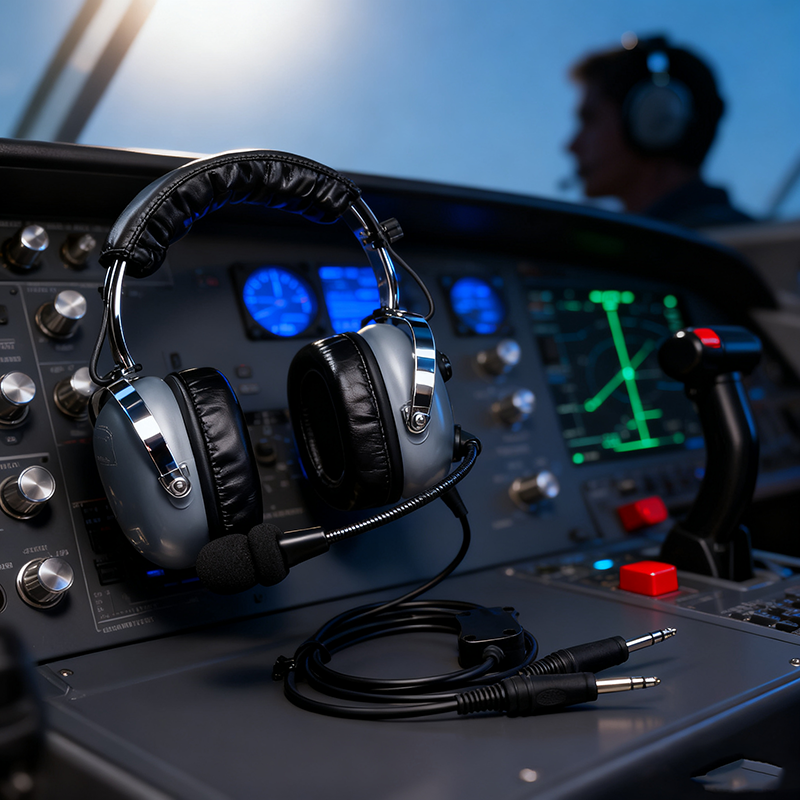 Magallan Aero M-80 Aviation Headset – Stereo Communication for Pilots and Flight Instruction – PN M-80-GA