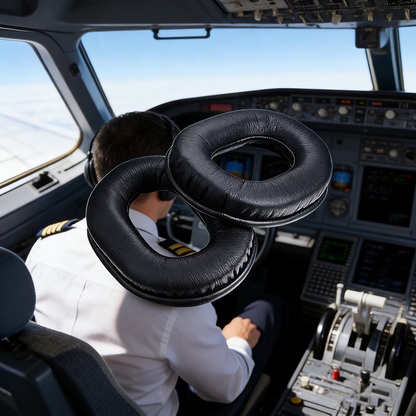 Almofadas de Gel e Espuma para Fone de Ouvido de Aviação PN 15454-G Selo Acústico de Substituição Premium