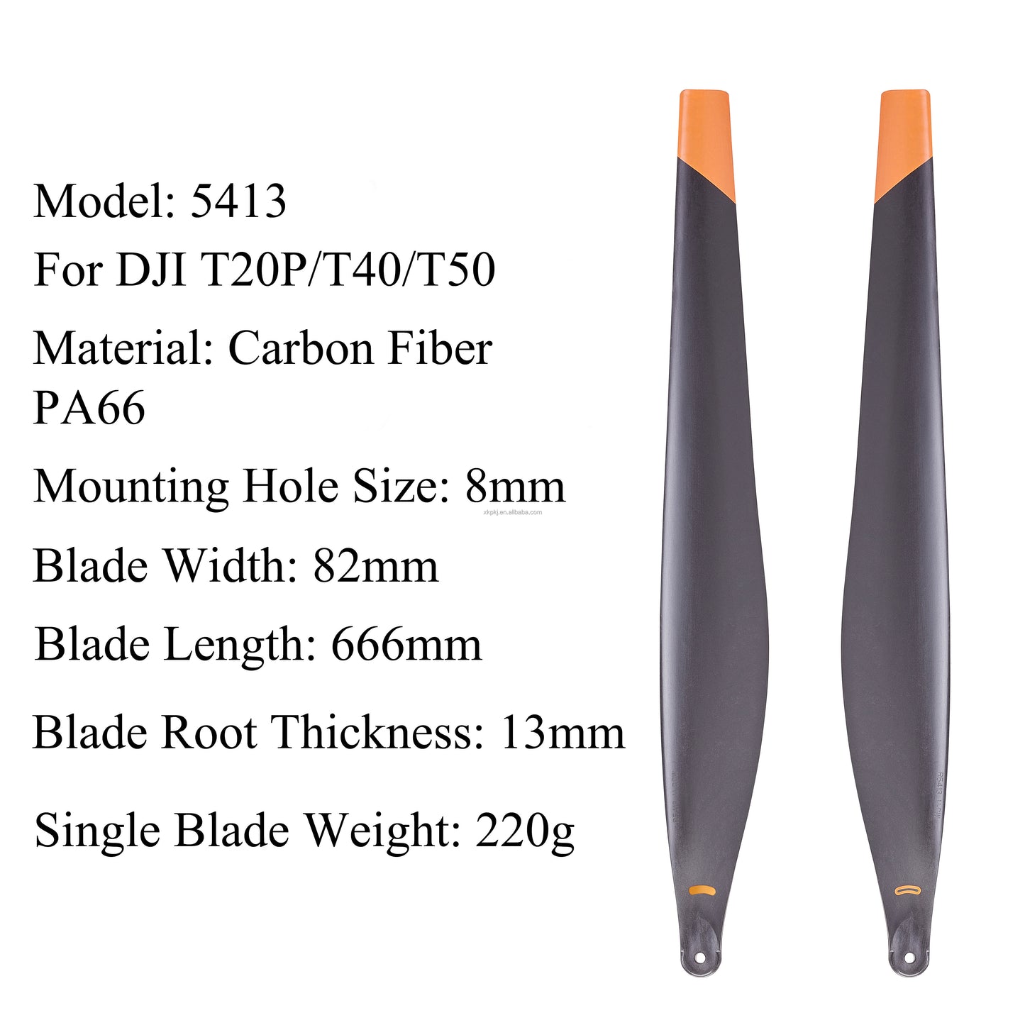 Hélice de Alta Performance 5413 para Drone Agras T40 T20P T50 | Lâmina Rígida de Proteção Vegetal